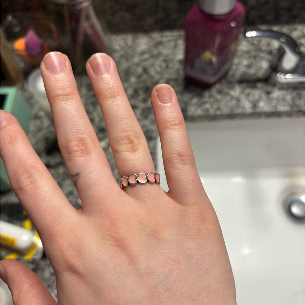 james avery pink heart ring